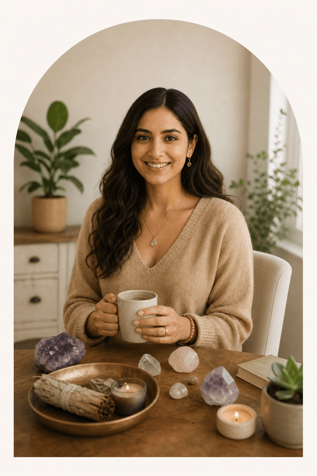 Portrait of Alieya Junejaa holding a mug